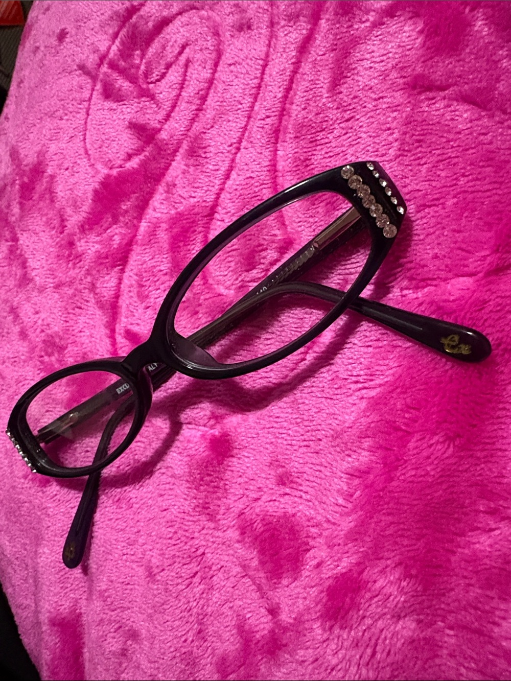 Vintage Rhinestone Bayonetta Glasses - Women Accessories